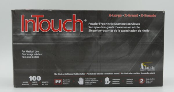 Intouch Black Nitrile Exam Glove 5mil X Large