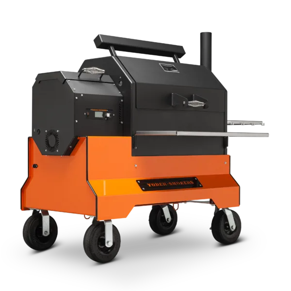 Yoder Ys640 Comp Cart (orange) With Wire Shelves