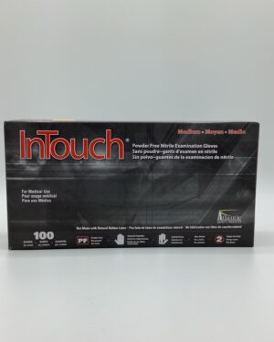 Intouch Black Nitrile Exam Glove 5mil Medium