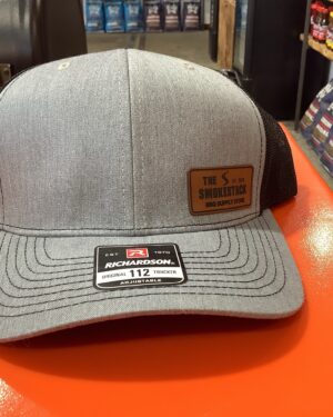 The Smokestack Gray Leather Patch Hat