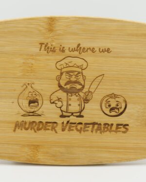 Small Bamboo Cutting Board (murder Vegetables)