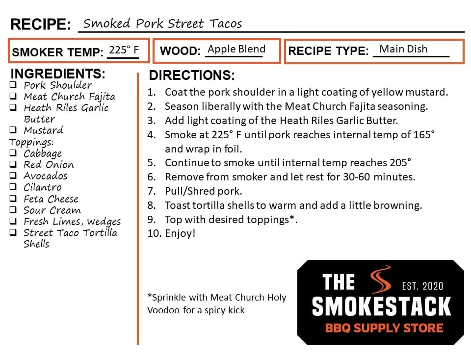 Smoked Pork Street Tacos